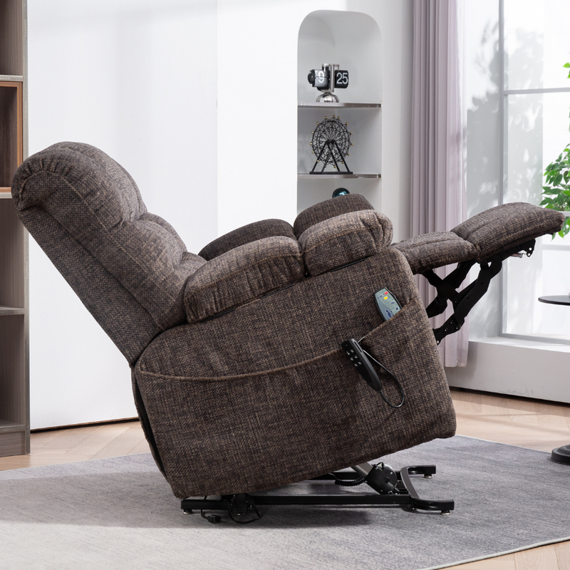 ZeroG Lift Chair, Zero Gravity Lay Flat Recliner, Upgraded Lift with Heat and Massage (FREE 2 Years Warranty).