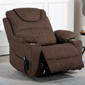 SleepingTitan Origin Lay Flat Lift Chair, 25.1 Inch Wide Seat 74.2 Inch Length, Dark Brown  ‪(FREE 2 Years Warranty).