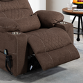 SleepingTitan Origin Lay Flat Lift Chair, 25.1 Inch Wide Seat 74.2 Inch Length, Dark Brown  ‪(FREE 2 Years Warranty)