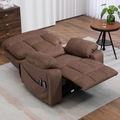 LuxQuad Lay Flat Lift Chair, 25.5 Inch Wide Seat, The First 4 Motors Lift Chair, Coffee Brown (FREE 2 Years Warranty)