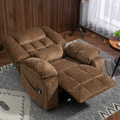 LuxQuad Lay Flat Lift Chair, 25.5 Inch Wide Seat, The First 4 Motors Lift Chair, Brown (FREE 2 Years Warranty).