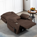 SleepingTitan Origin Lay Flat Lift Chair, 25.1 Inch Wide Seat 74.2 Inch Length, Dark Brown  ‪(FREE 2 Years Warranty)