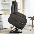 LuxQuad Lay Flat Lift Chair, 25.5 Inch Wide Seat, The First 4 Motors Lift Chair, Dark Grey (FREE 2 Years Warranty)