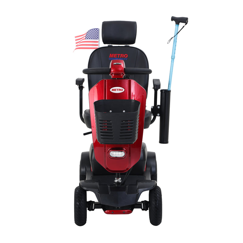 Metro Mobility Max Plus 4-Wheel Mobility Scooter, 300 lb Capacity, 16 Mile Range, Rear Suspension (FREE Raincoat)