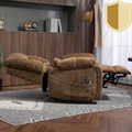 LuxQuad Lay Flat Lift Chair, 25.5 Inch Wide Seat, The First 4 Motors Lift Chair, Brown (FREE 2 Years Warranty)