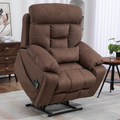 LuxQuad Lay Flat Lift Chair, 25.5 Inch Wide Seat, The First 4 Motors Lift Chair, Brown (FREE 2 Years Warranty)