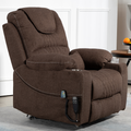 SleepingTitan Origin Lay Flat Lift Chair, 25.1 Inch Wide Seat 74.2 Inch Length, Dark Brown  ‪(FREE 2 Years Warranty)