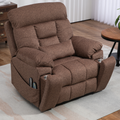 LuxQuad Lay Flat Lift Chair, 25.5 Inch Wide Seat, The First 4 Motors Lift Chair, Coffee Brown (FREE 2 Years Warranty)