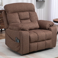 LuxQuad Lay Flat Lift Chair, 25.5 Inch Wide Seat, The First 4 Motors Lift Chair, Brown (FREE 2 Years Warranty)