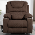 SleepingTitan Origin Lay Flat Lift Chair, 25.1 Inch Wide Seat 74.2 Inch Length, Dark Brown  ‪(FREE 2 Years Warranty).