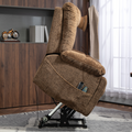 LuxQuad Lay Flat Lift Chair, 25.5 Inch Wide Seat, The First 4 Motors Lift Chair, Brown (FREE 2 Years Warranty).