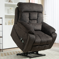 LuxQuad Lay Flat Lift Chair, 25.5 Inch Wide Seat, The First 4 Motors Lift Chair, Dark Grey (FREE 2 Years Warranty)