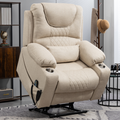 SleepingTitan Origin Lay Flat Lift Chair, 25.1 Inch Wide Seat 74.2 Inch Length, Cream ‪(FREE 2 Years Warranty).