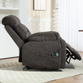 LuxQuad Lay Flat Lift Chair, 25.5 Inch Wide Seat, The First 4 Motors Lift Chair, Dark Grey (FREE 2 Years Warranty)