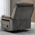 Knight Lay Flat Lift Chair, 24.8 Inch Wide Seat 74.8 Inch Length, With Back Up Battery, Wireless Charging Side Table, Light Brown ‪‪(FREE 2 Years Warranty)