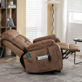 Castle Lift Chair for Big, 26 Inch Wide Seat with Back Up Battery, Hidden Cup Holder, Brown ‪(FREE 2 Years Warranty)