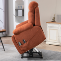 LuxQuad Lay Flat Lift Chair, 25.5 Inch Wide Seat, The First 4 Motors Lift Chair, Sunset Rose (FREE 2 Years Warranty)