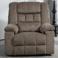 LuxQuad Lay Flat Lift Chair, 25.5 Inch Wide Seat, The First 4 Motors Lift Chair, Grey-Brown (FREE 2 Years Warranty)