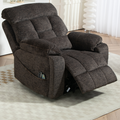 LuxQuad Lay Flat Lift Chair, 25.5 Inch Wide Seat, The First 4 Motors Lift Chair, Dark Grey (FREE 2 Years Warranty)