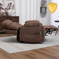 LuxQuad Lay Flat Lift Chair, 25.5 Inch Wide Seat, The First 4 Motors Lift Chair, Brown (FREE 2 Years Warranty)