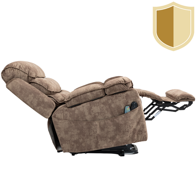 RiseExtender Extended Footrest 5 inch 27 Inch Wide Seat with Heat And Massage (FREE 2 Years Warranty).