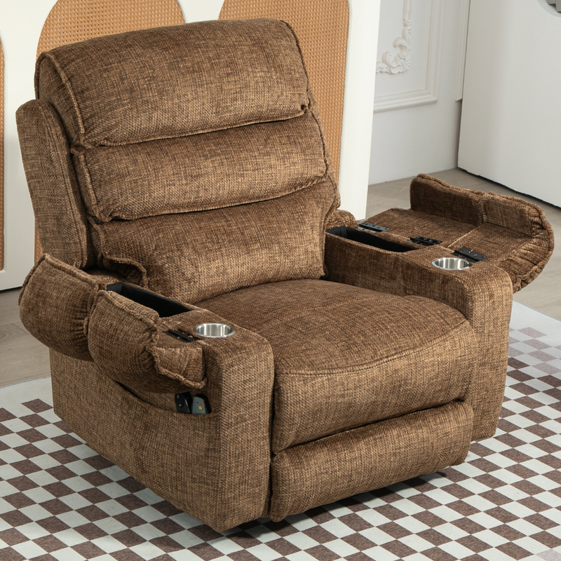 RiseExtender Extended Footrest 5 inch 27 Inch Wide Seat with Heat And Massage (FREE 2 Years Warranty).