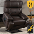 CozyRead Lay Flat Lift Chair, WIth Back Up Battery Brown ‪(FREE 2 Years Warranty)