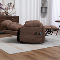 LuxQuad Lay Flat Lift Chair, 25.5 Inch Wide Seat, The First 4 Motors Lift Chair, Brown (FREE 2 Years Warranty)