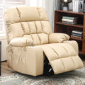 BulkyRiser Lift Chair for Senior, 25 Inch Wide Seat with Heat and Massage, with Cup Holder,  Beige ‪(FREE 2 Years Warranty)